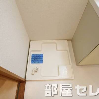 
						きれいな室内洗濯機置場です。
