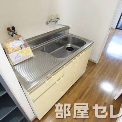 
						二口コンロ置けます。