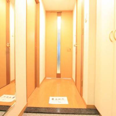 
						玄関には鏡も付いてます
