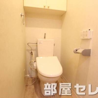 
						温水洗浄便座。