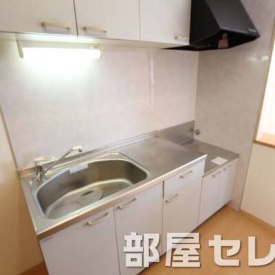 
						段落ちキッチン。他号室の写真です。