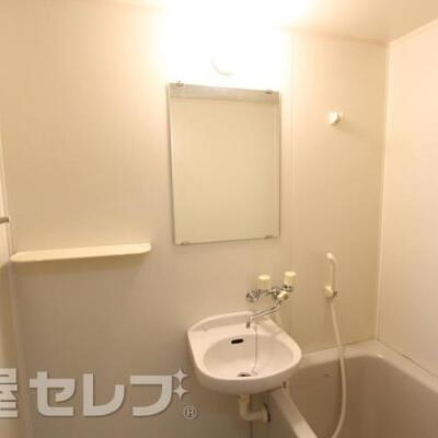 
						洗面台に鏡あります。