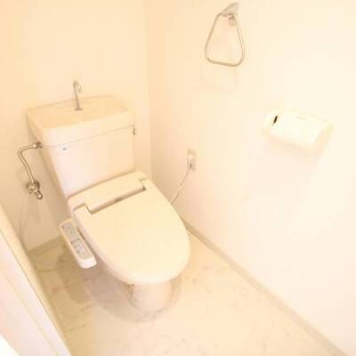 
						温水洗浄便座付きのトイレです