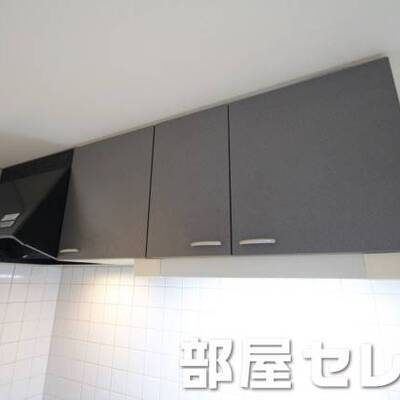 
						キッチン上部収納。