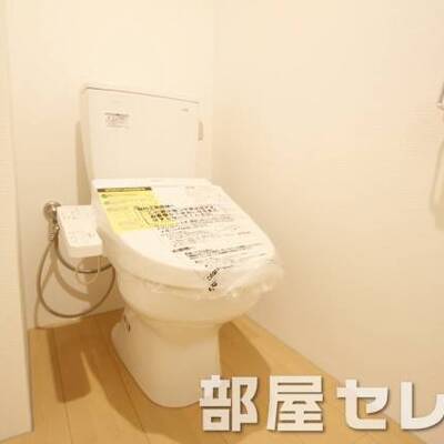 
						温水洗浄便座。