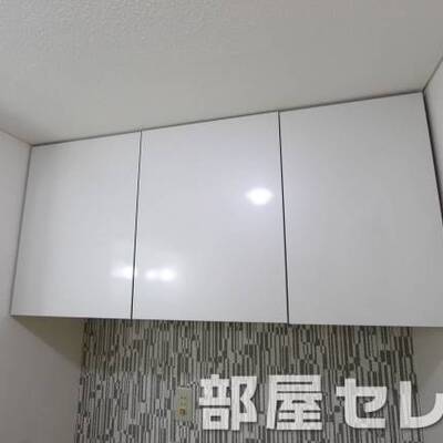 
						脱衣場にも収納あります。