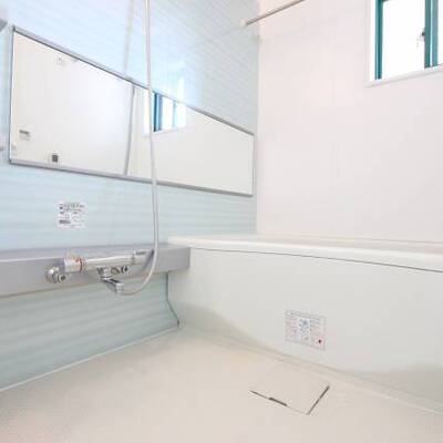 
						バスルームも大きい