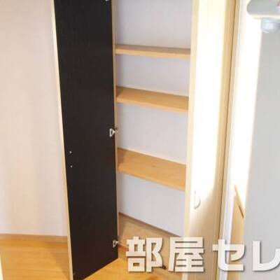 
						玄関横に棚が付いています。