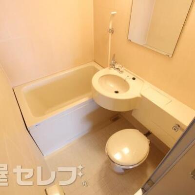 
						洗面台のあるバスルーム。