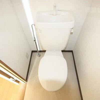 
						きれいなトイレ。