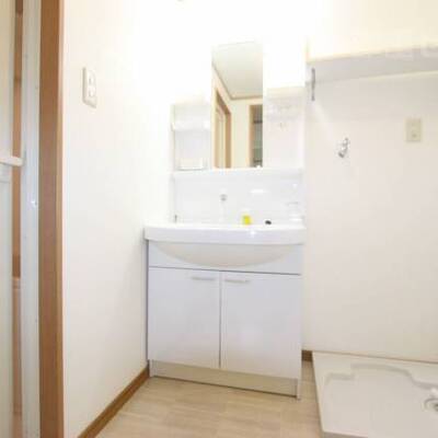 
						脱衣所兼洗面所です